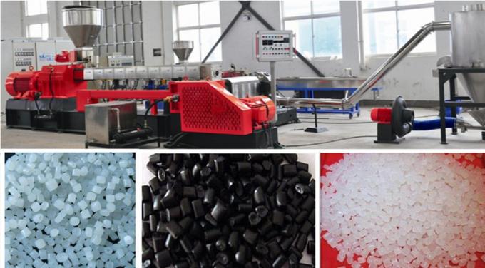 Double Screw PVC Cable Plastic Granules Machine With Two Stage Components
