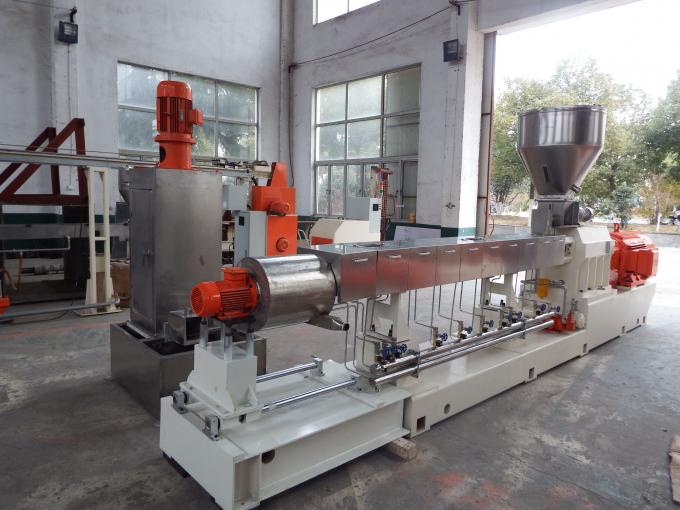 Abs Hdpe Ldpe Raw Material Plastic Pelletizing Line , Co Rotating Twin Screw Extruder 