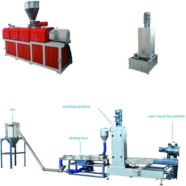 450kg/H Filler Masterbatch Machine Twin Screw Plastic Extruder Production Line